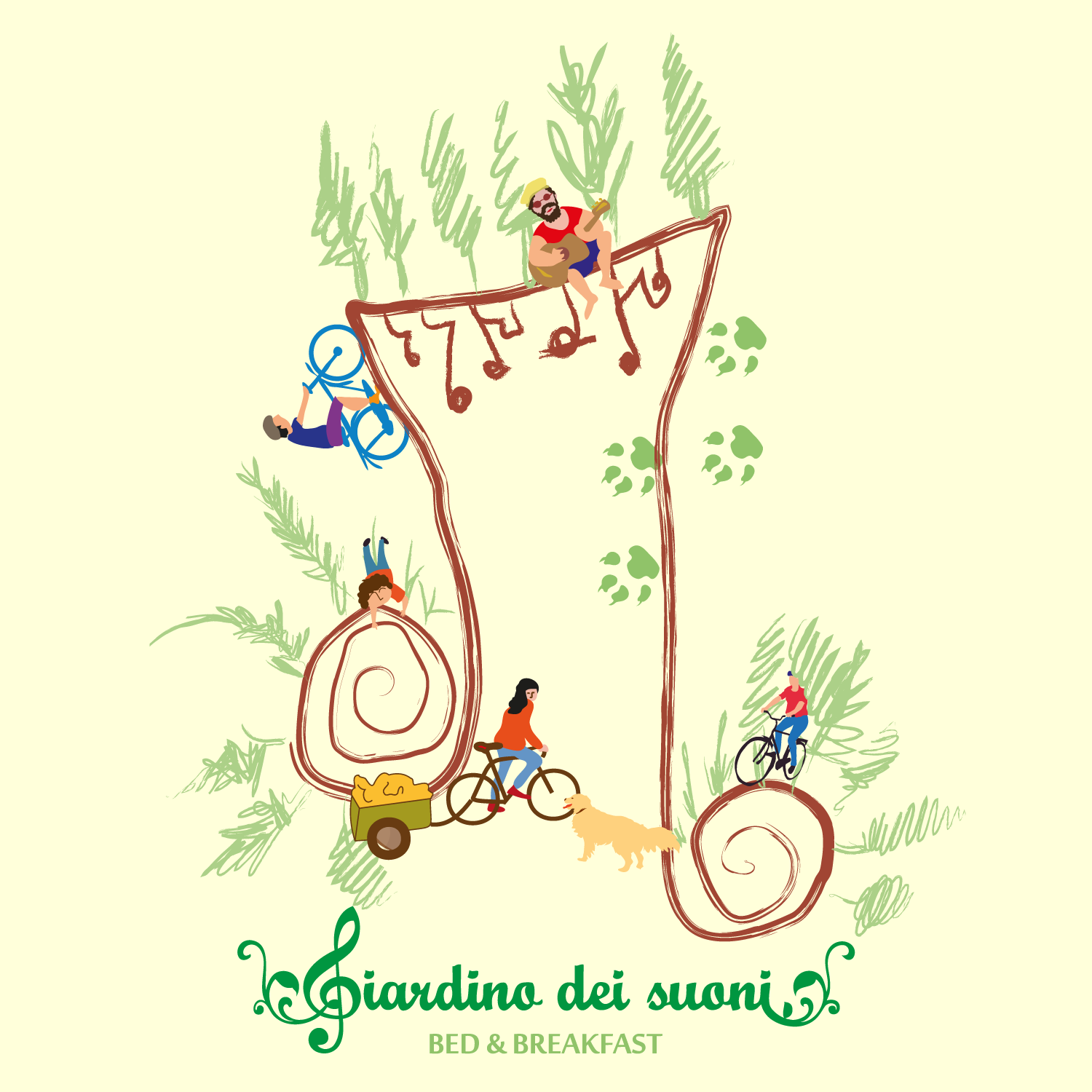 mappa melendugno giardino dei suoni completa disegno illustrazione mare salento lecce