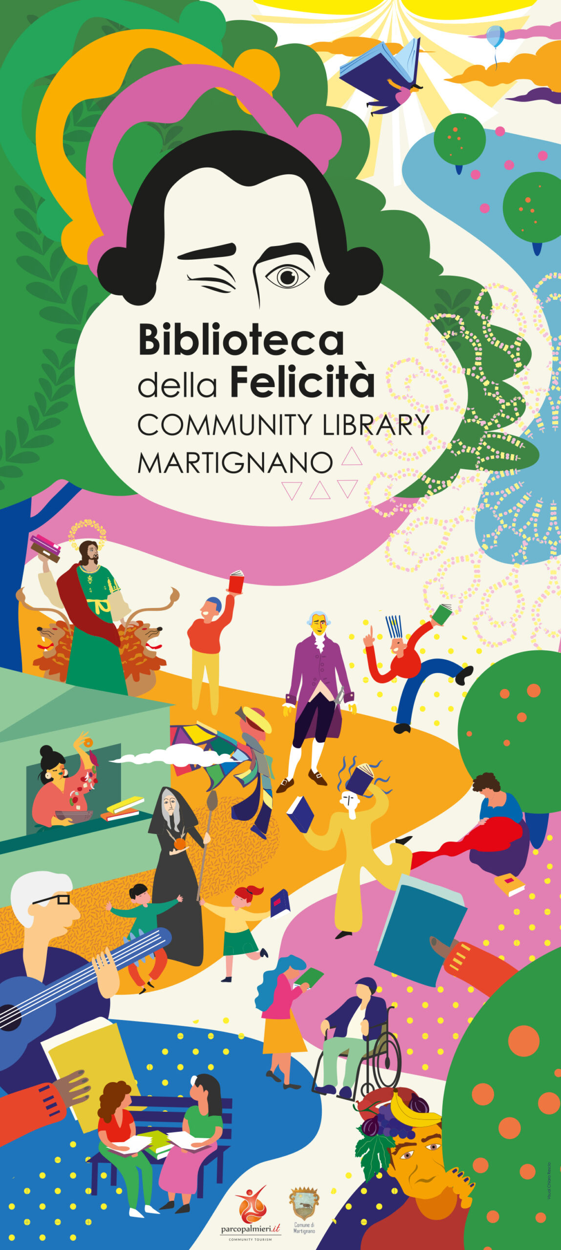 Biblioteca della felicità allestimento Chiara Rescio